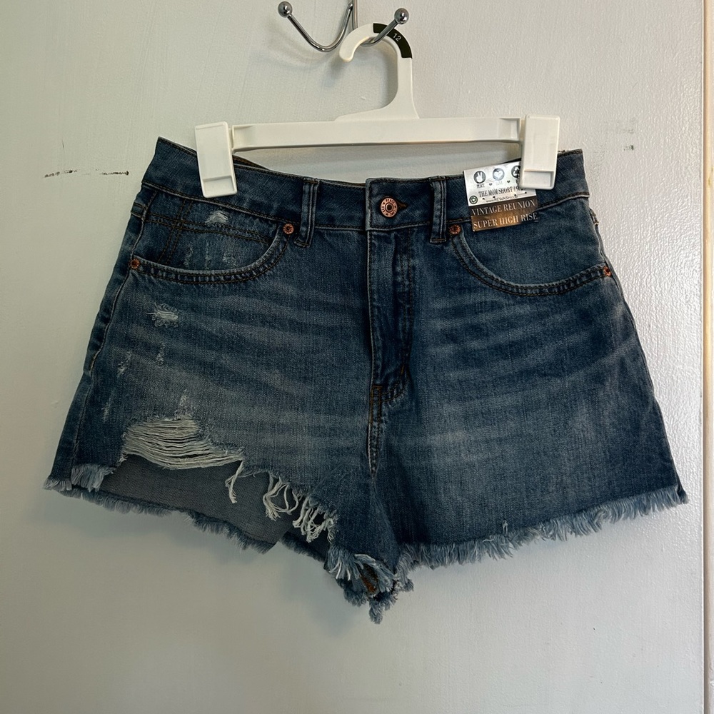 denim mom shorts